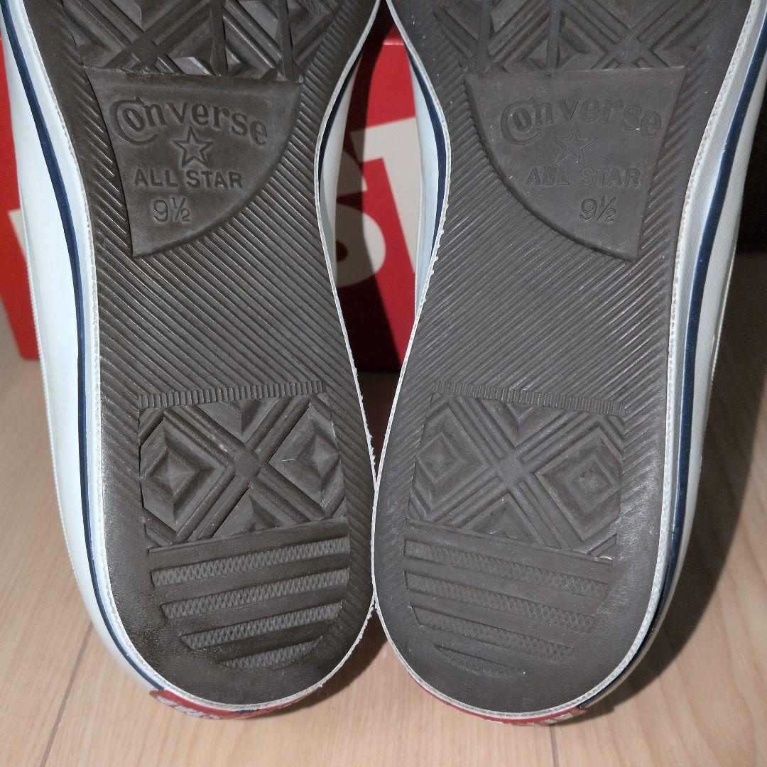 【US9.5】ワンスター　白×赤　V-3レザー　ベルクロ　 ALL STAR