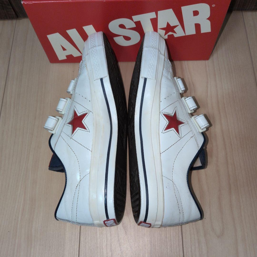 【US9.5】ワンスター　白×赤　V-3レザー　ベルクロ　 ALL STAR