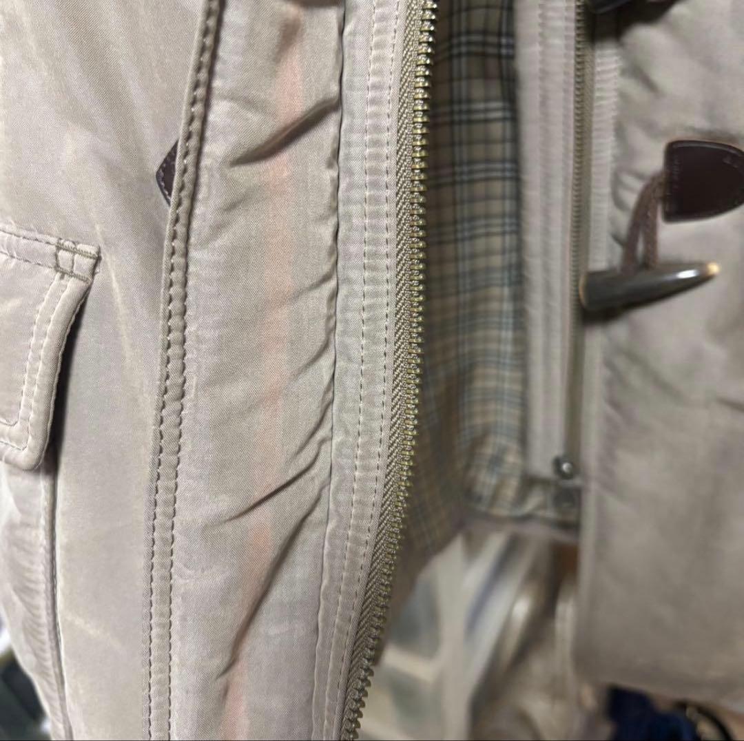 バーバリーブルーレーベル ダッフルコート 40 ファー付き　ノバチェック