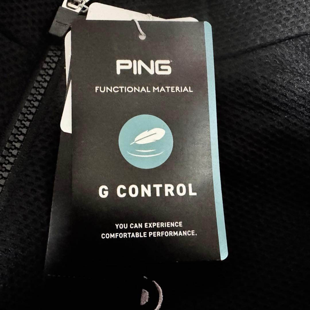【新品】 PING ピン ロゴ フルジップ ジャケット アウター ブラック M