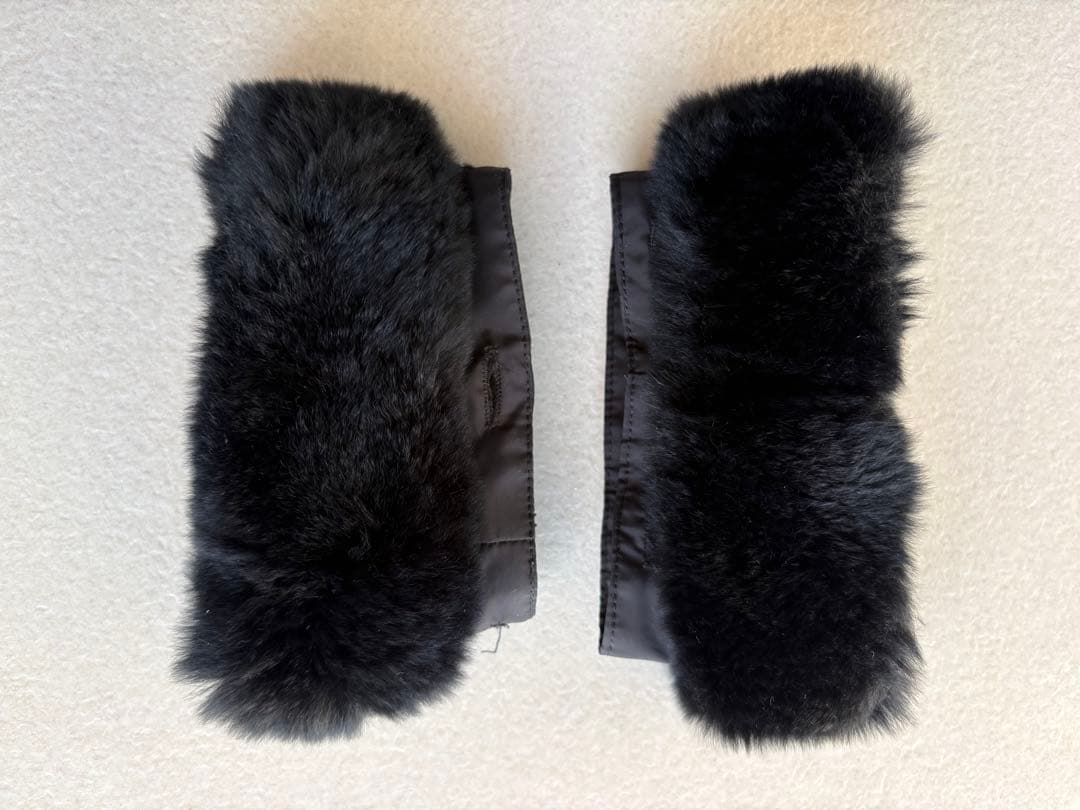 SHIPS ダウンジャケット フードショートダウン ファー付き 黒36