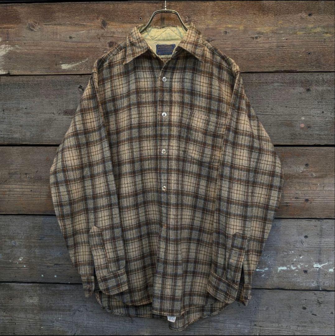 Pendleton チェック柄 ウール 長袖シャツ