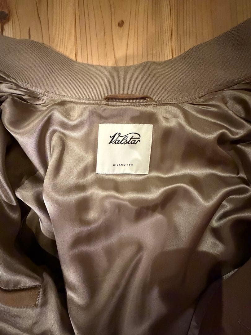 Valstarベージュ スエード風 ボタンジャケット