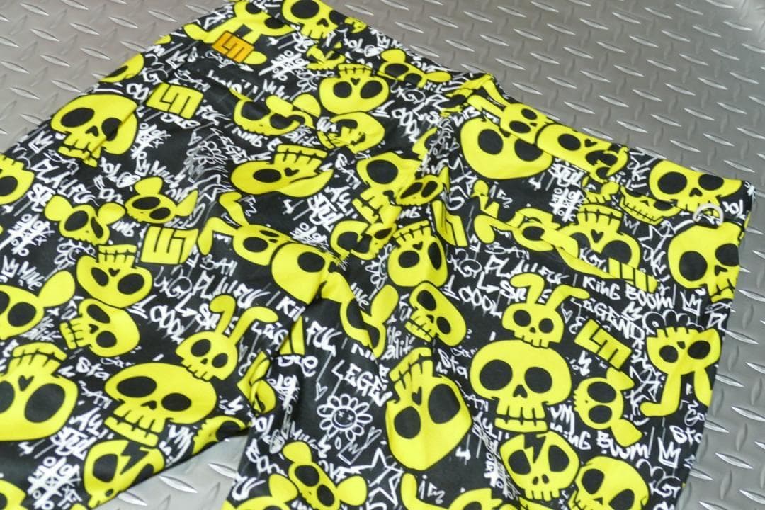 ★春ゴルフ★ラウドマウスゴルフ★ストレッチツイル柄パンツ★L★アニマルスカルズ