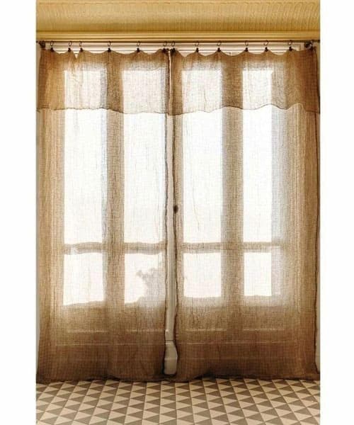 Beatrice LAVAL リネンカーテン・ハルマッタン・イエロー45 新品