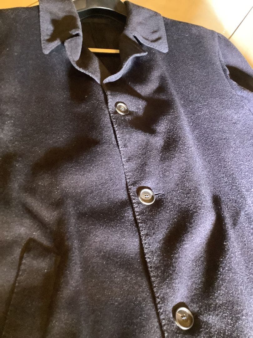 エルメネジルドゼニア　プレタポルテ　ダークネイビー　ハーフコート　５２サイズ