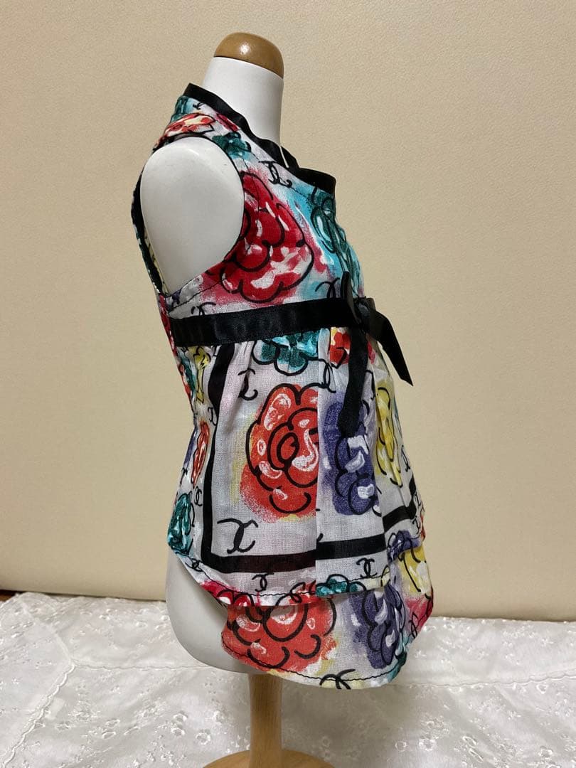 CHANEL シャネル　カメリア柄　ワンピース