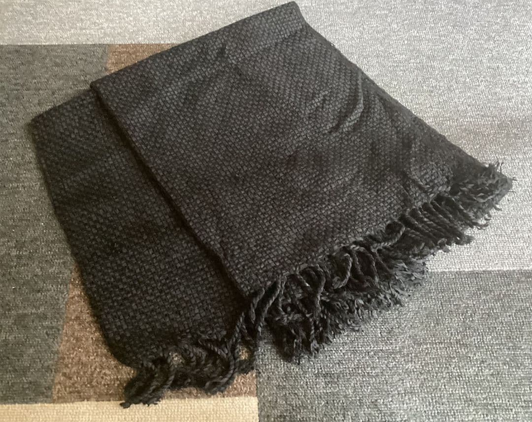 ISSEY MIYAKE ブラック リボン織 ストール