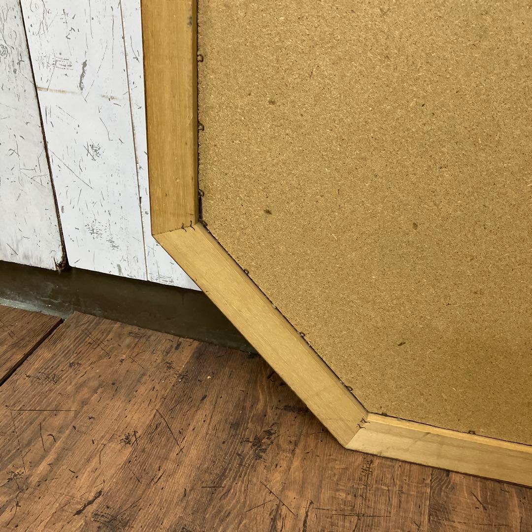 B-2 アンティーク オクタゴン型 八角鏡 ウォールミラー 壁掛け ミラー 鏡