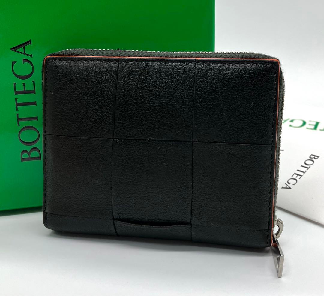 ⭐️ 新型 美品 ボッテガヴェネタ カセット ジップ コンパクト 折り財布 IC