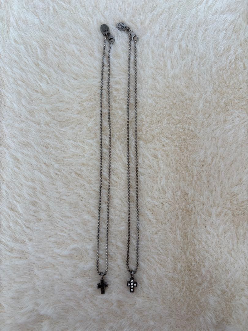 ジョルジオアルマーニ　クロス ネックレス シルバー925 ペア