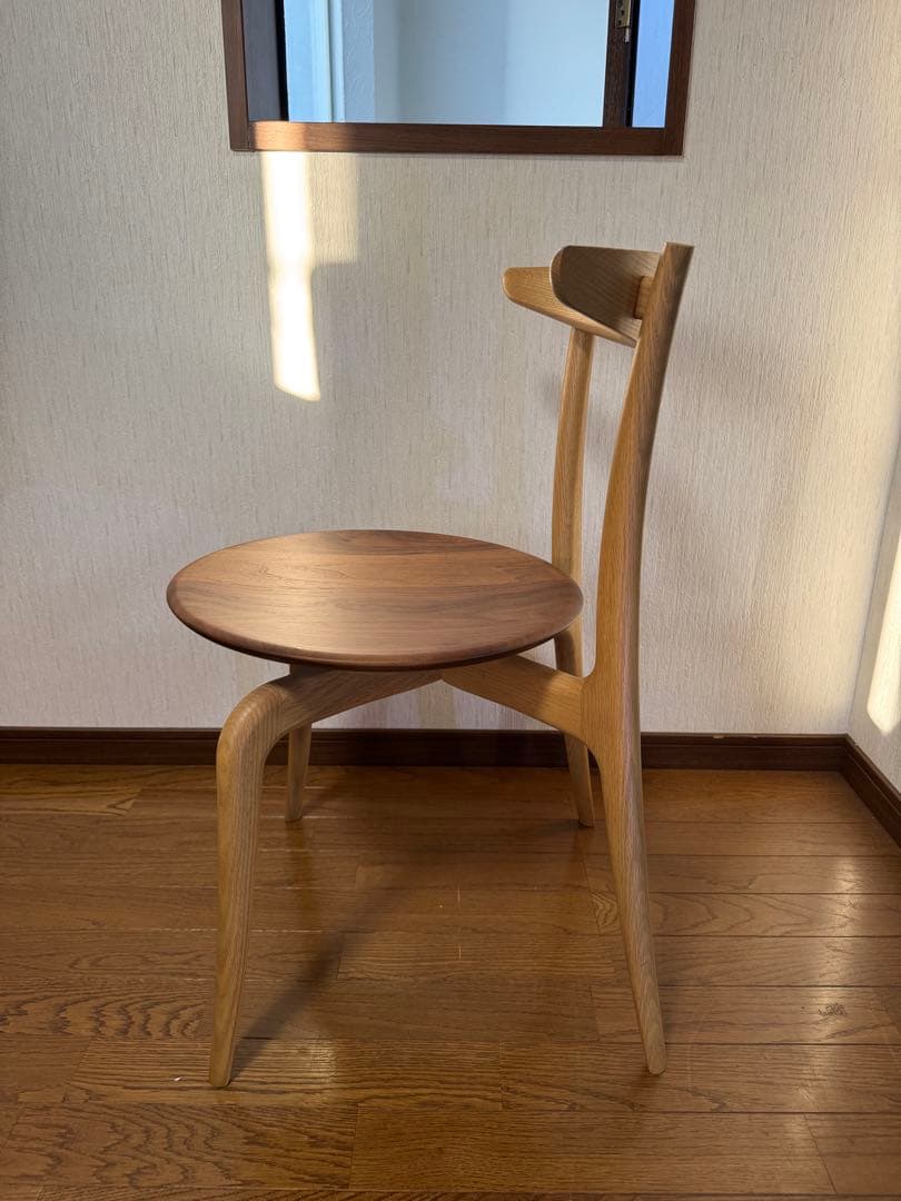 起立木工　スタッキングチェア 4脚 回転椅子 ダイニング 回転チェ