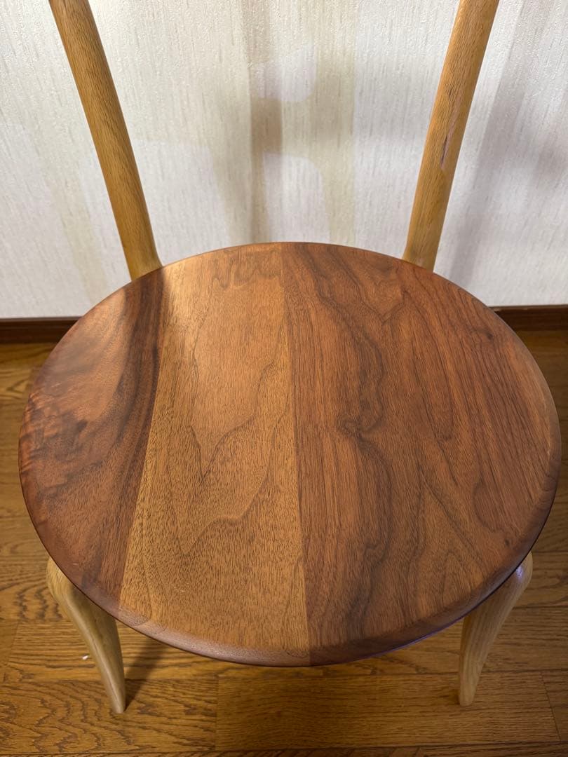 起立木工　スタッキングチェア 4脚 回転椅子 ダイニング 回転チェ