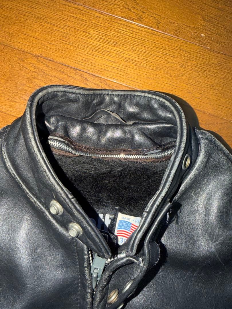 激味 SCHOTT 641 シングルライダース ボアライナー 38 USA