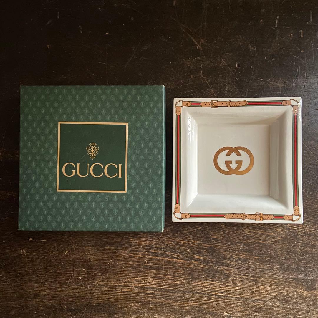 オールドグッチ　灰皿　GUCCI 箱付き　未使用品　美品　アッシュトレイ