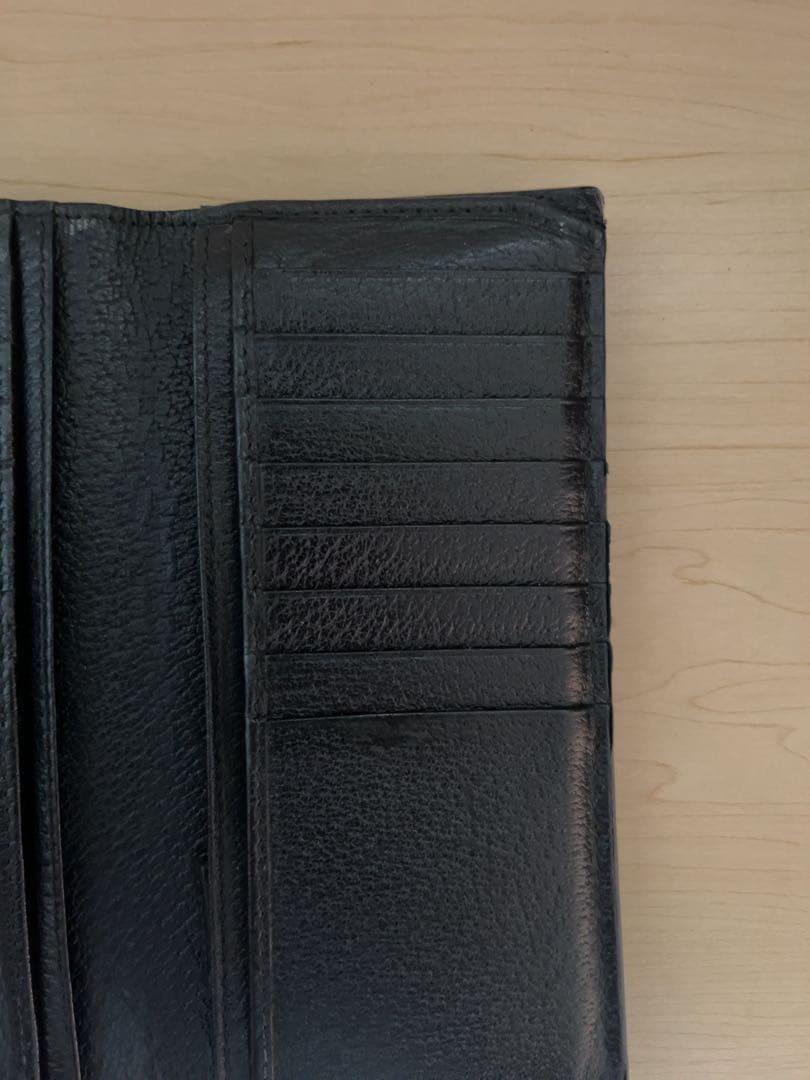 【正規品】GUCCI ブラックレザー 長財布 GGロゴ