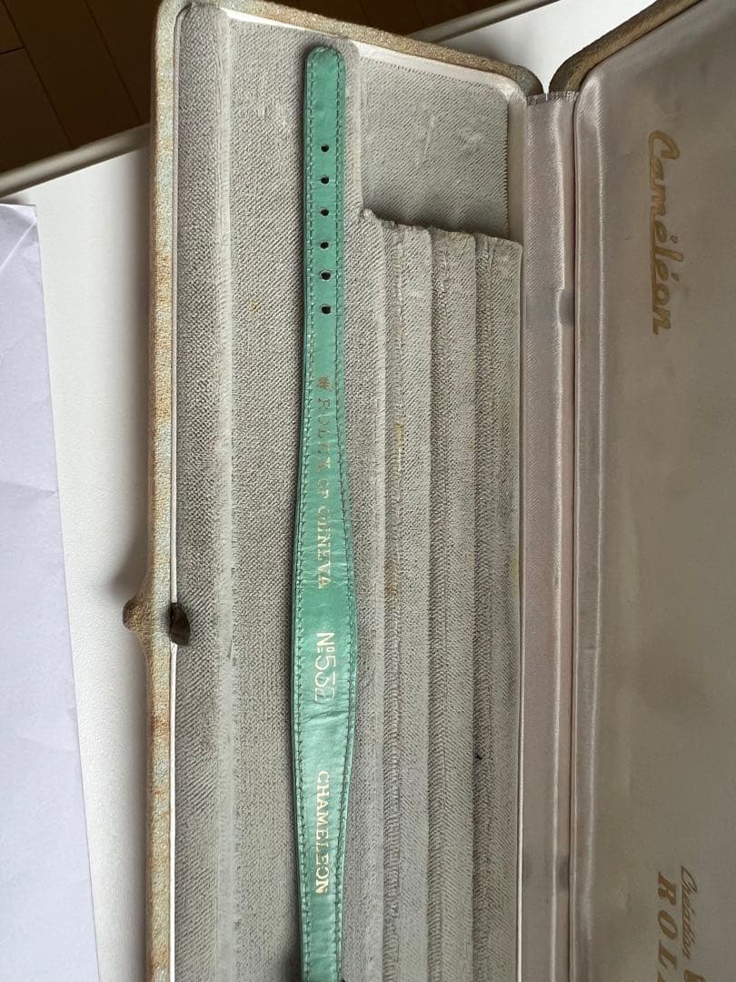 Rolex カメレオン純正尾錠　純正ベルト　グリーン