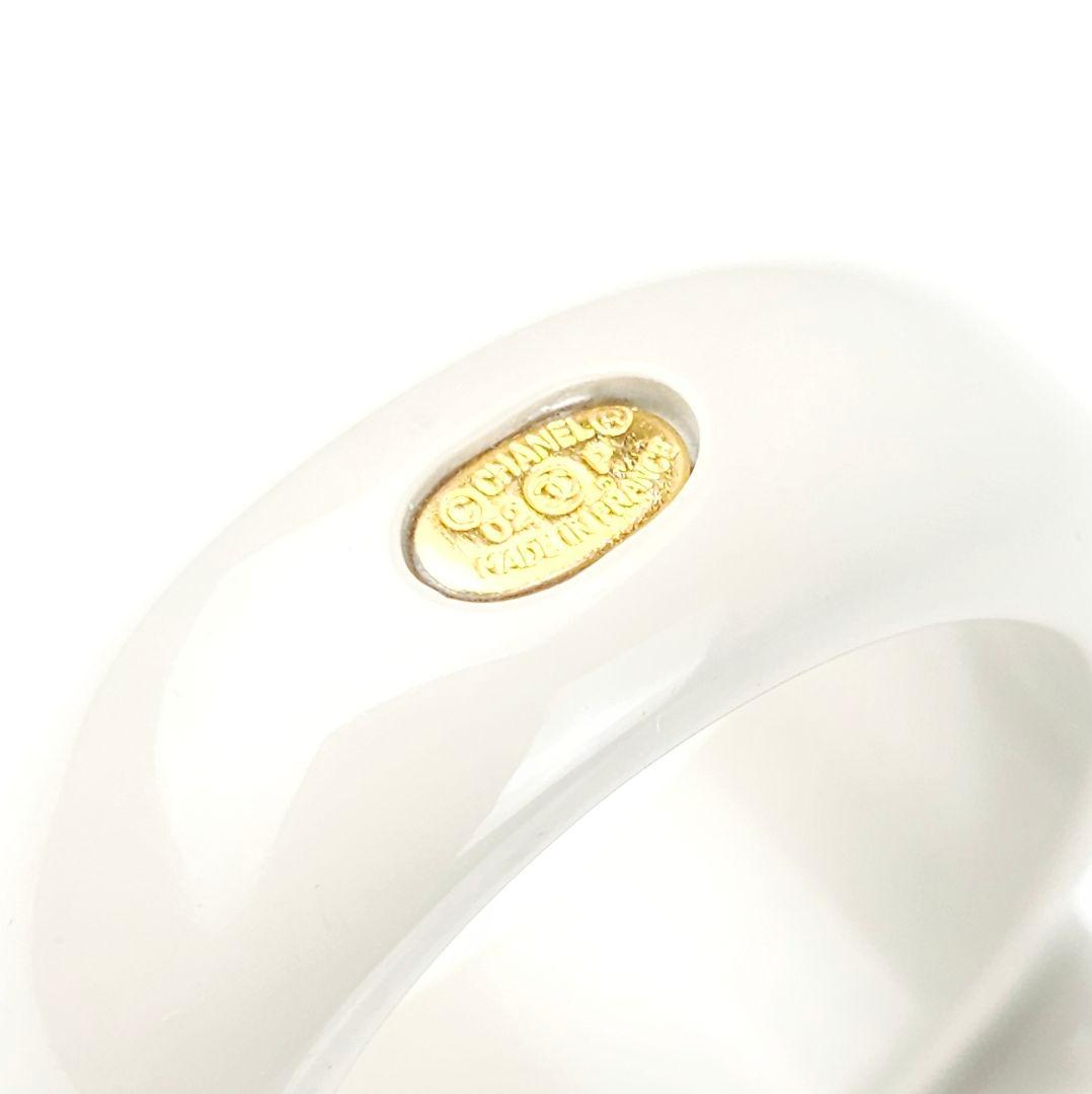 美品 シャネル CHANEL ココ リボン ラインストー リング 指輪