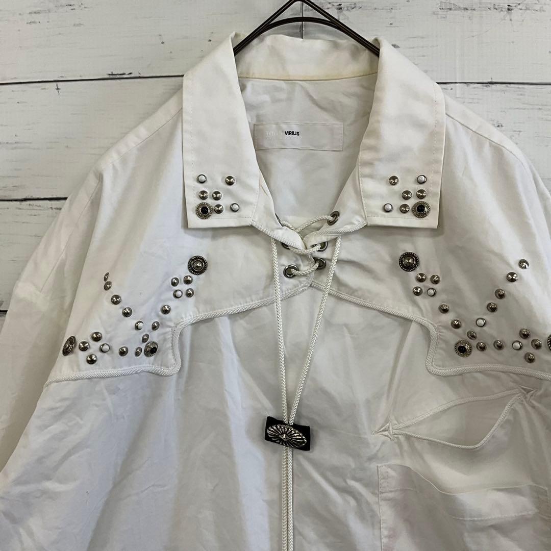 TOGA VIRILIS ウエスタンシャツ ホワイト L 個性派 トレンド