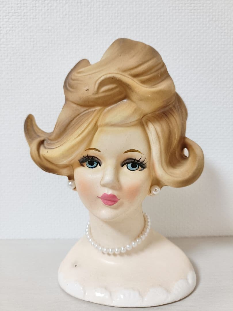 レディ　ヘッドベース　瀬戸ノベルティ　フラワーベース　アメリカンヴィンテージ