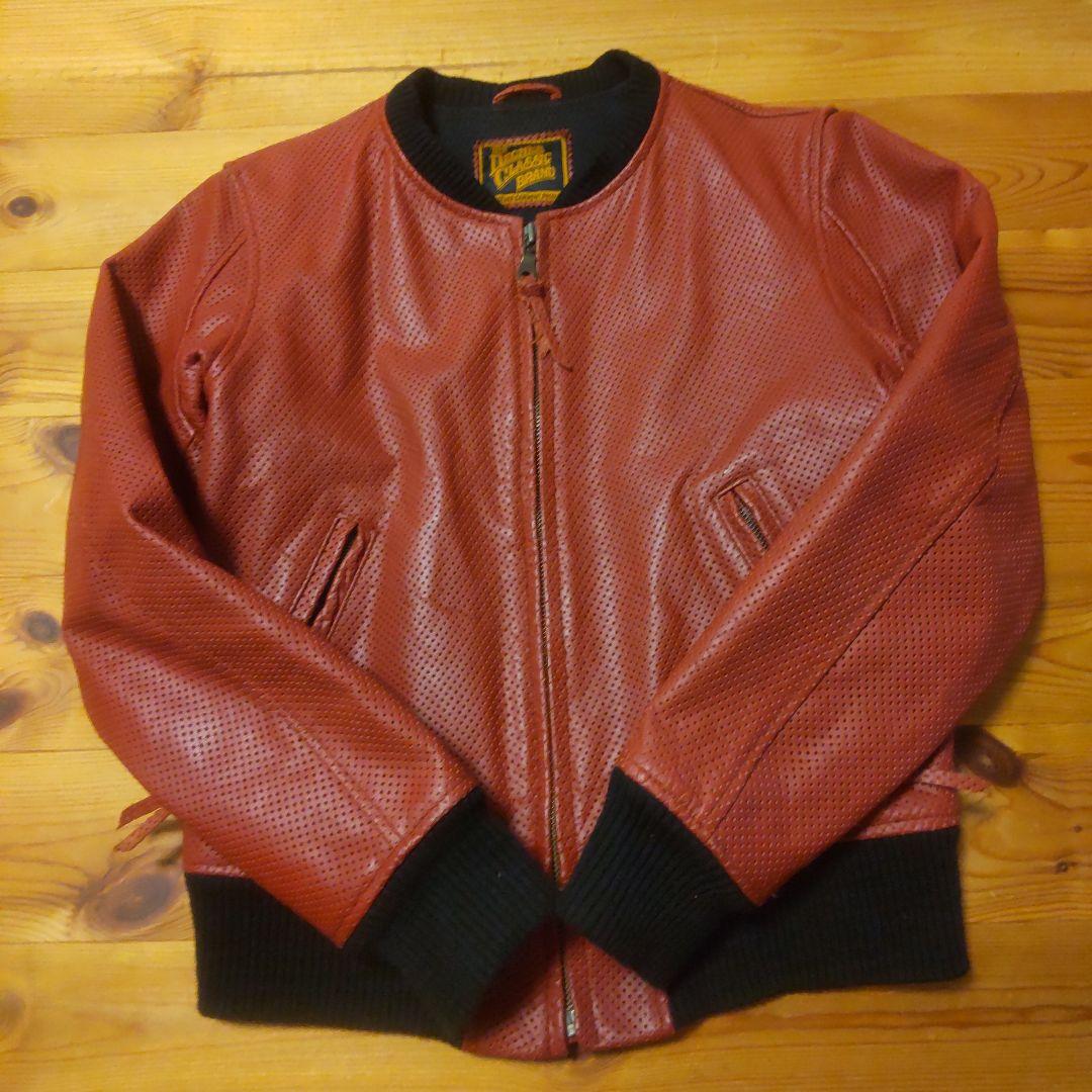 DEGNER デグナー パンチングレザー ライダース ボンバージャケット