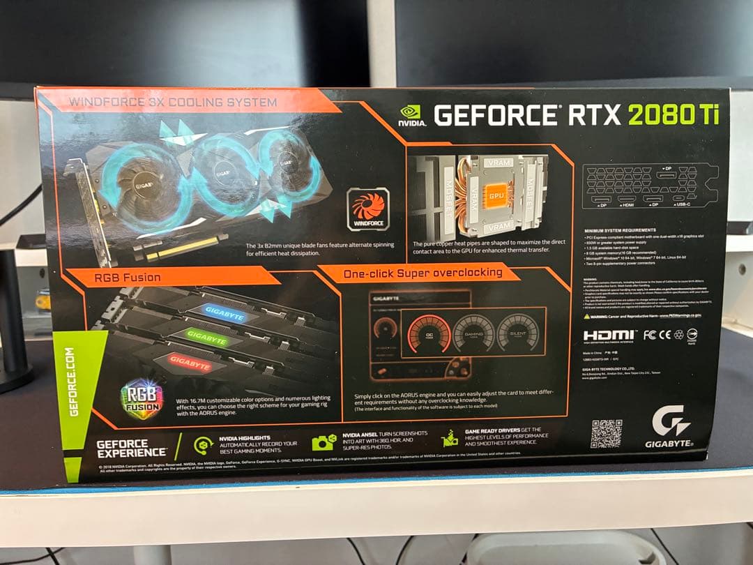 グラフィックボード・グラボ・ビデオカード RTX 2080 Ti GV-N208TGAMING OC-11GC