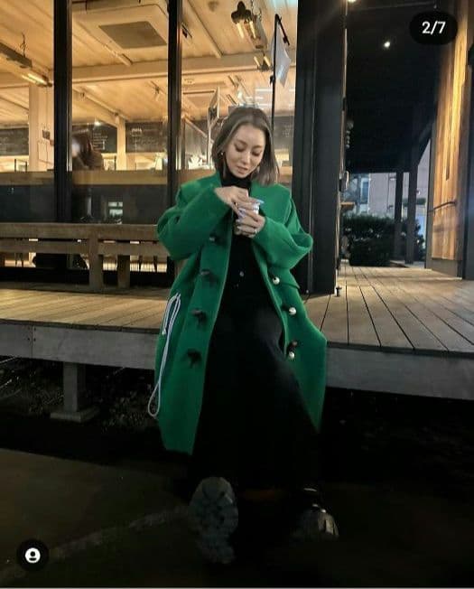 倖田來未着用パメオポーズダッフルコート