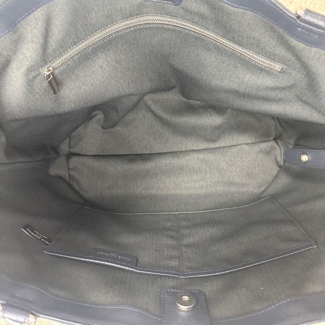 希少 ペッレモルビダ トートバッグ ビジネスバッグ レザー ネイビー