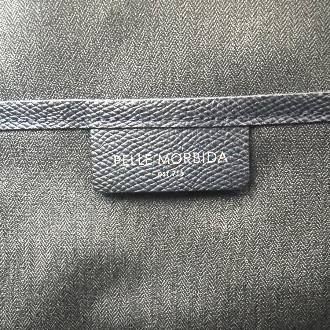 希少 ペッレモルビダ トートバッグ ビジネスバッグ レザー ネイビー
