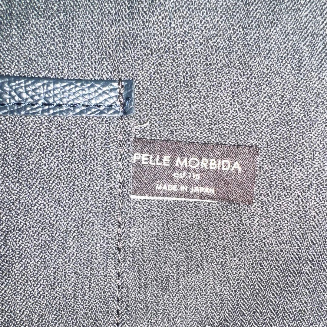 希少 ペッレモルビダ トートバッグ ビジネスバッグ レザー ネイビー