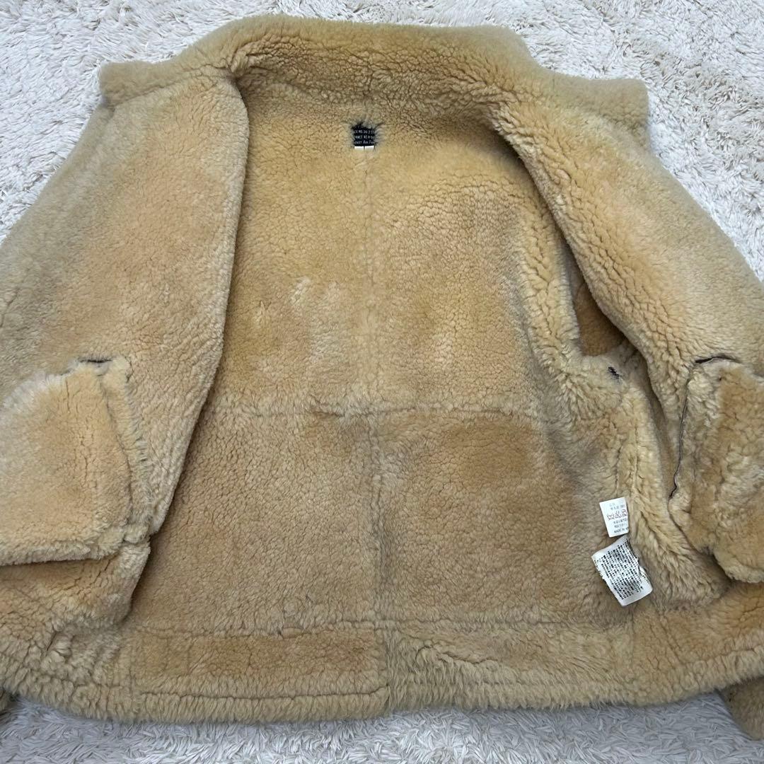 vintage B-3 ムートンジャケット リアルレザー 羊革 M ブラウン