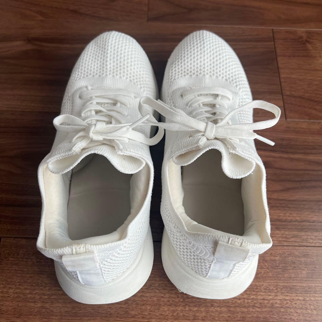 ラクバキ　ソフトスニーカー　ホワイト　L 23.5cmから24cm