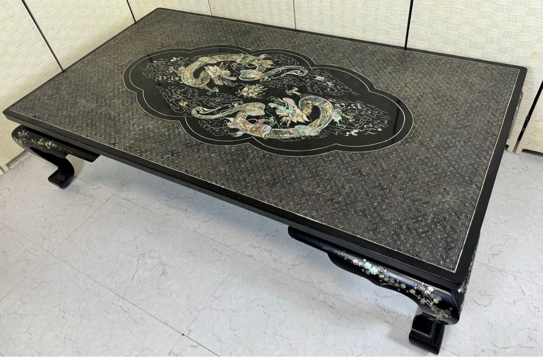 アンティーク螺鈿細工テーブル