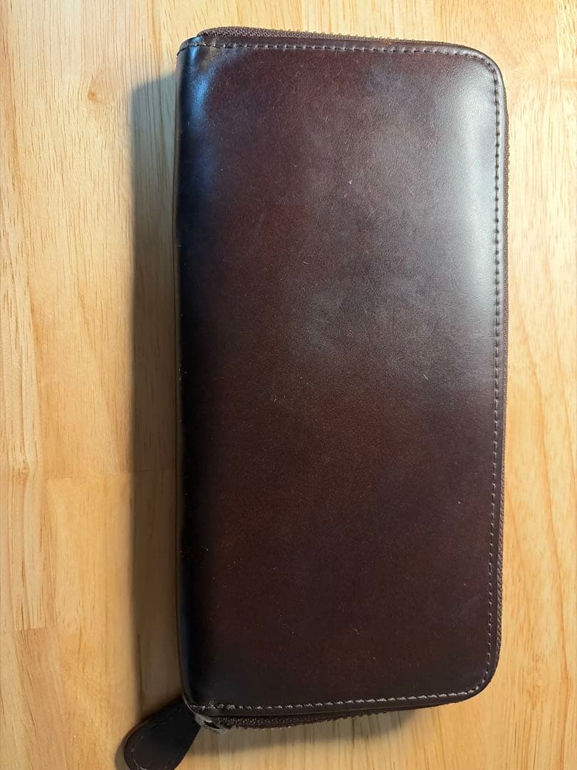 GANZO ガンゾ コードバン ラウンドファスナー 長財布 ダークブラウン