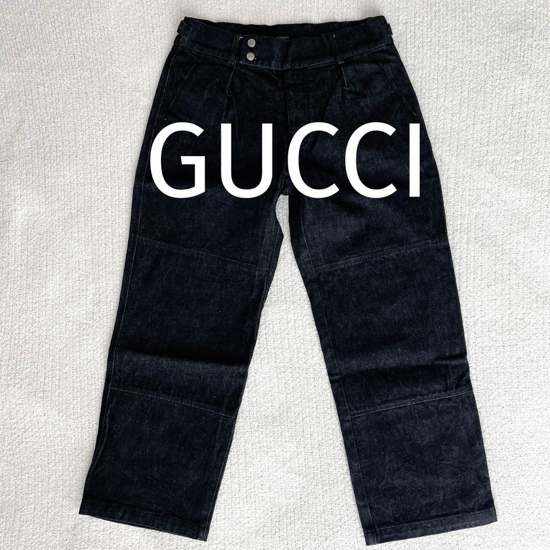 【専用】GUCCI デニムパンツ　ブラック　ストレート