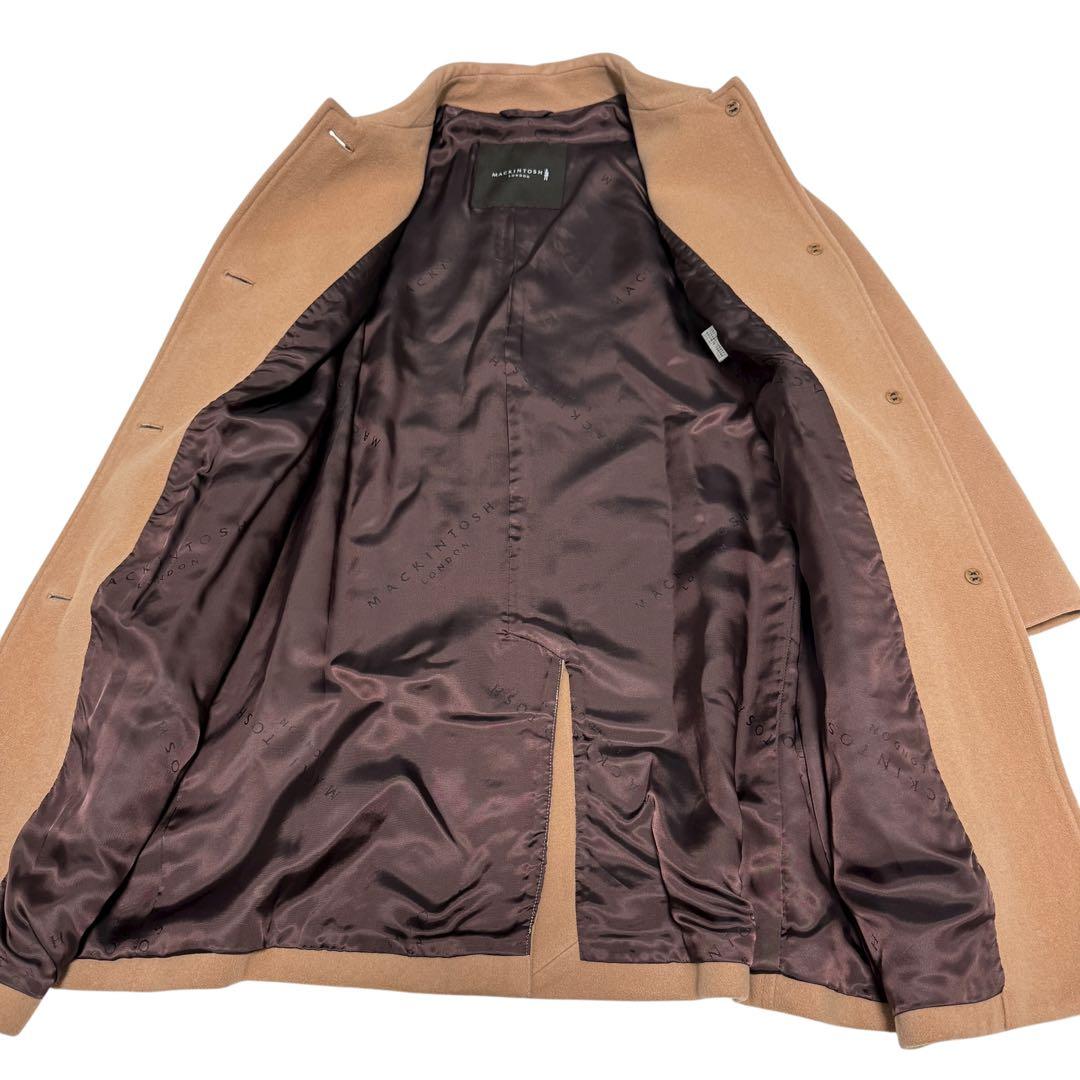 美品 マッキントッシュロンドン メルトン　ロングステンカラーコート キャメル44