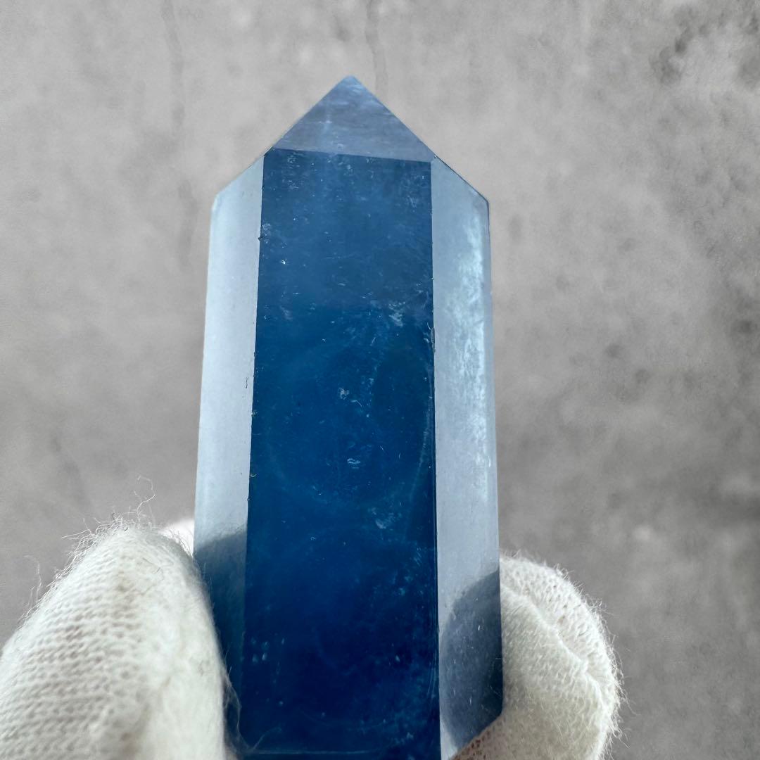 G-116アクアマリン六角ポイント　水色原石　天然石　パワーストーン