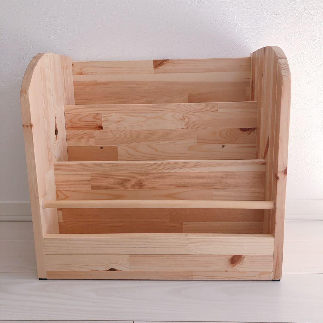 1点のみ▷▷30冊以上収納／絵本棚／ハンドメイド／本棚／