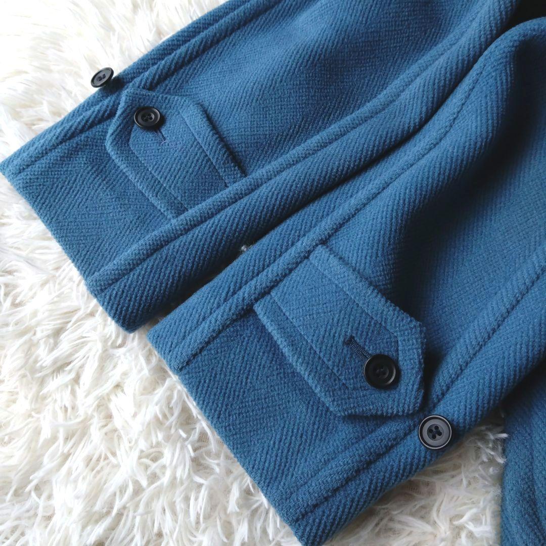 【希少】オールドイングランド ダッフルコート ヘリンボーン ロング丈 ブルー