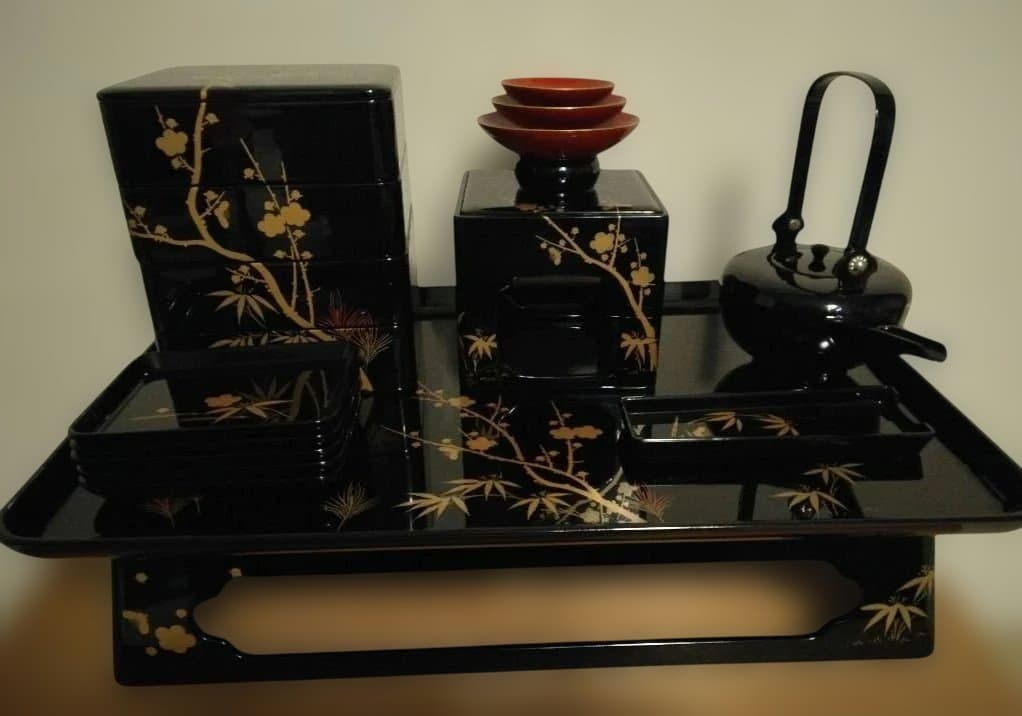 御屠蘇器重箱セット　越前塗り