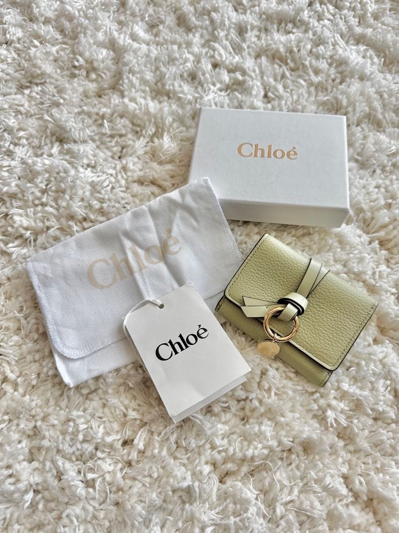 [Chloé] 新品 クロエ 三つ折り財布 ライトグリーン