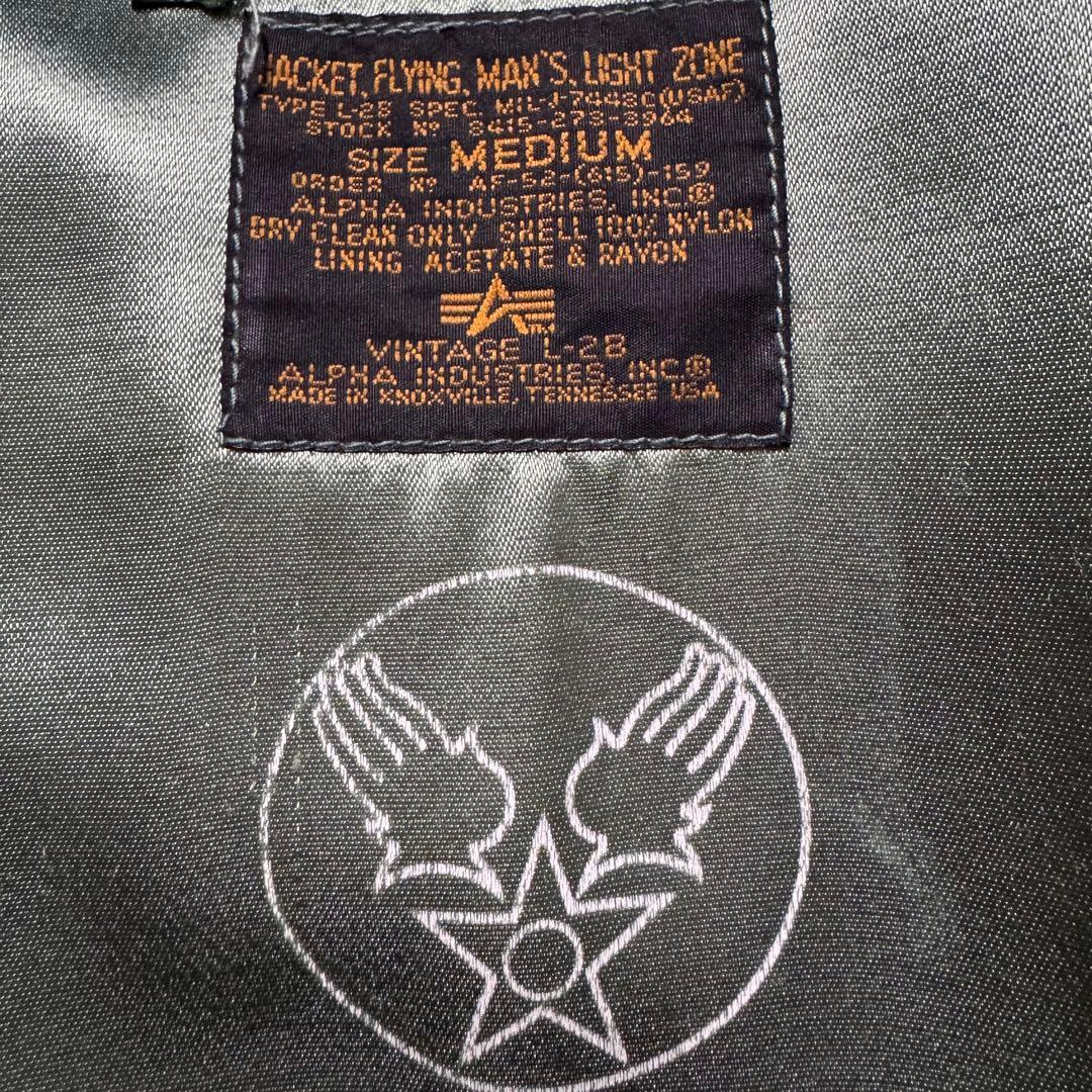 【50s 復刻】90s alpha フライトジャケット L-2B 黒タグ　USA