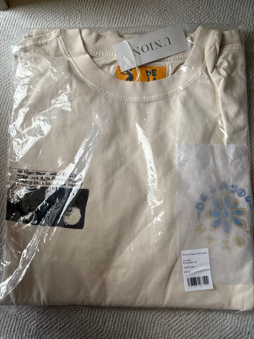 トップス UNION x DELASOUL Our Story Ls Tee\"Cream\"