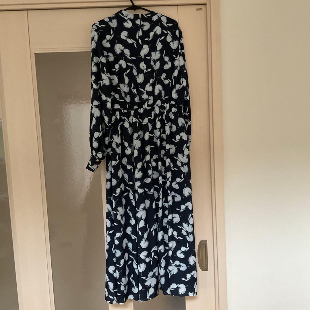 アナイ　ネイビー 花柄 ロングドレス　ワンピース