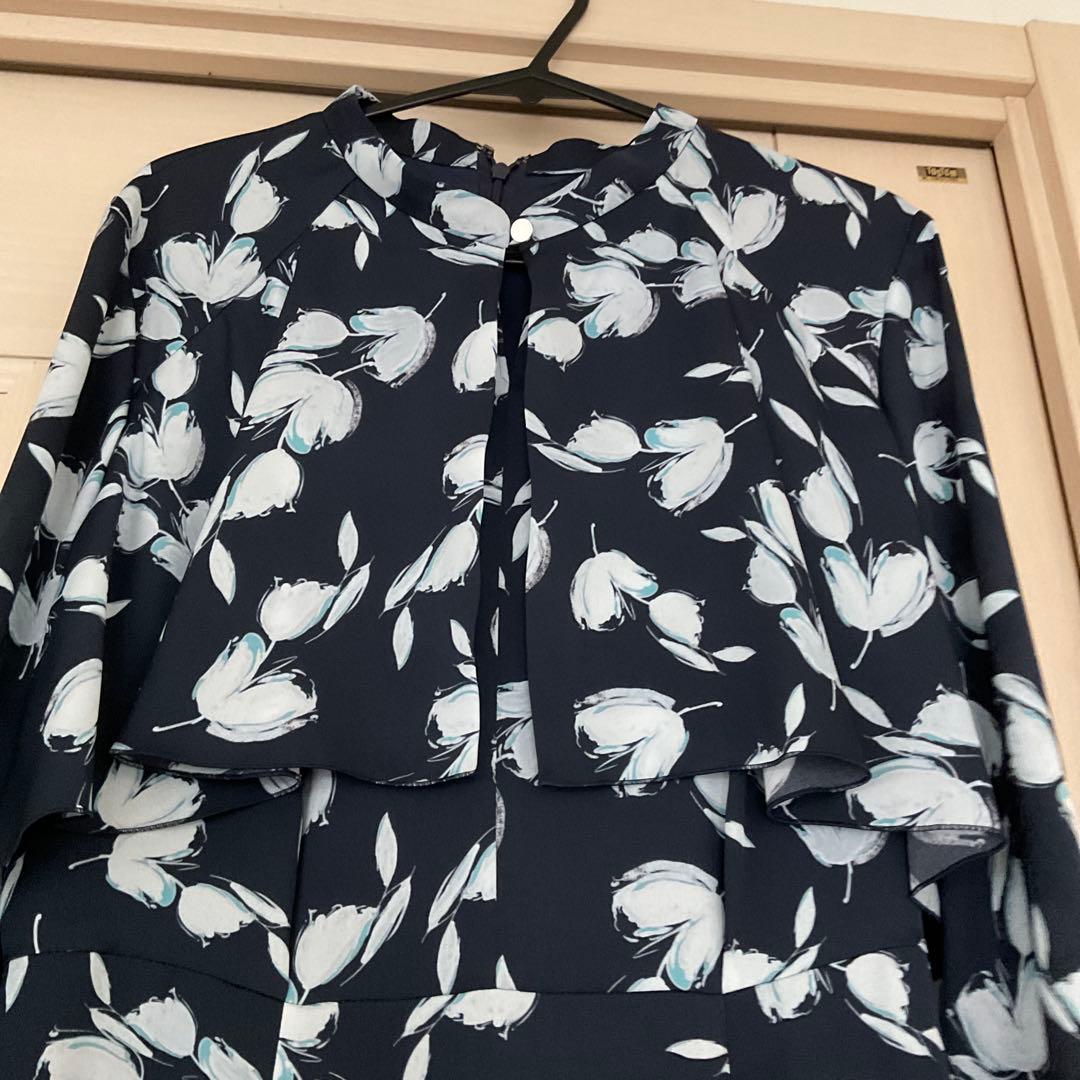 アナイ　ネイビー 花柄 ロングドレス　ワンピース