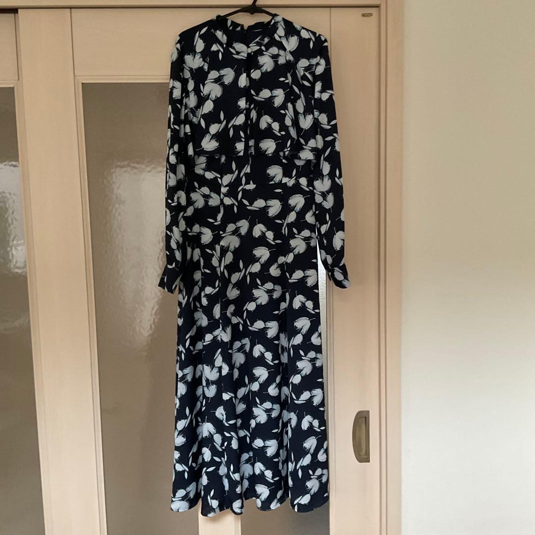 アナイ　ネイビー 花柄 ロングドレス　ワンピース