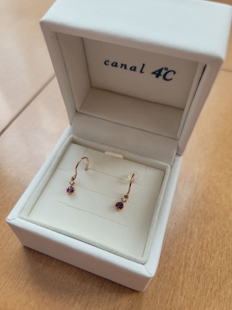 《aya》canal4℃ ピンクゴールド アメシスト ピアス