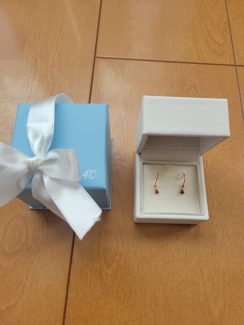 《aya》canal4℃ ピンクゴールド アメシスト ピアス