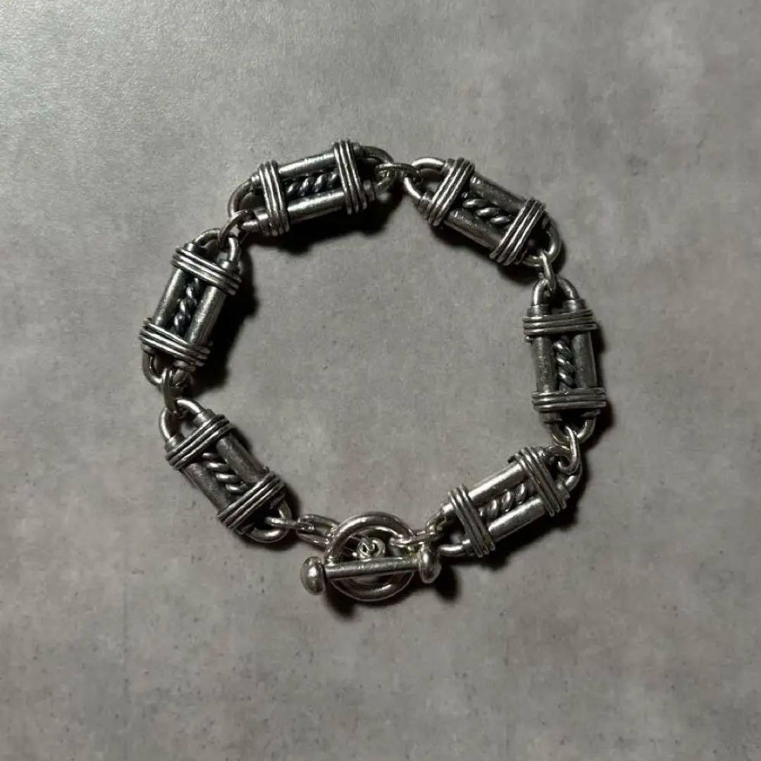 【NA】ヴィンテージ メキシコ製 ブレスレット シルバー925シェーヌダンクル型