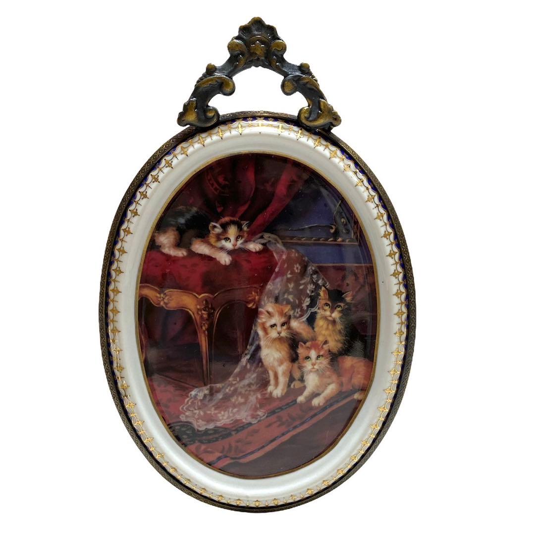 マイセン 猫 壁掛け 飾り絵 プレート